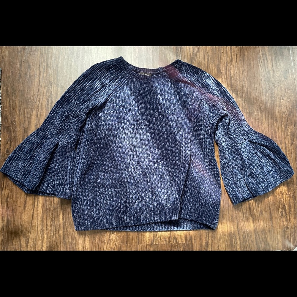 A.N.A Navy Blue Knitted Bell Sleeve Sweater